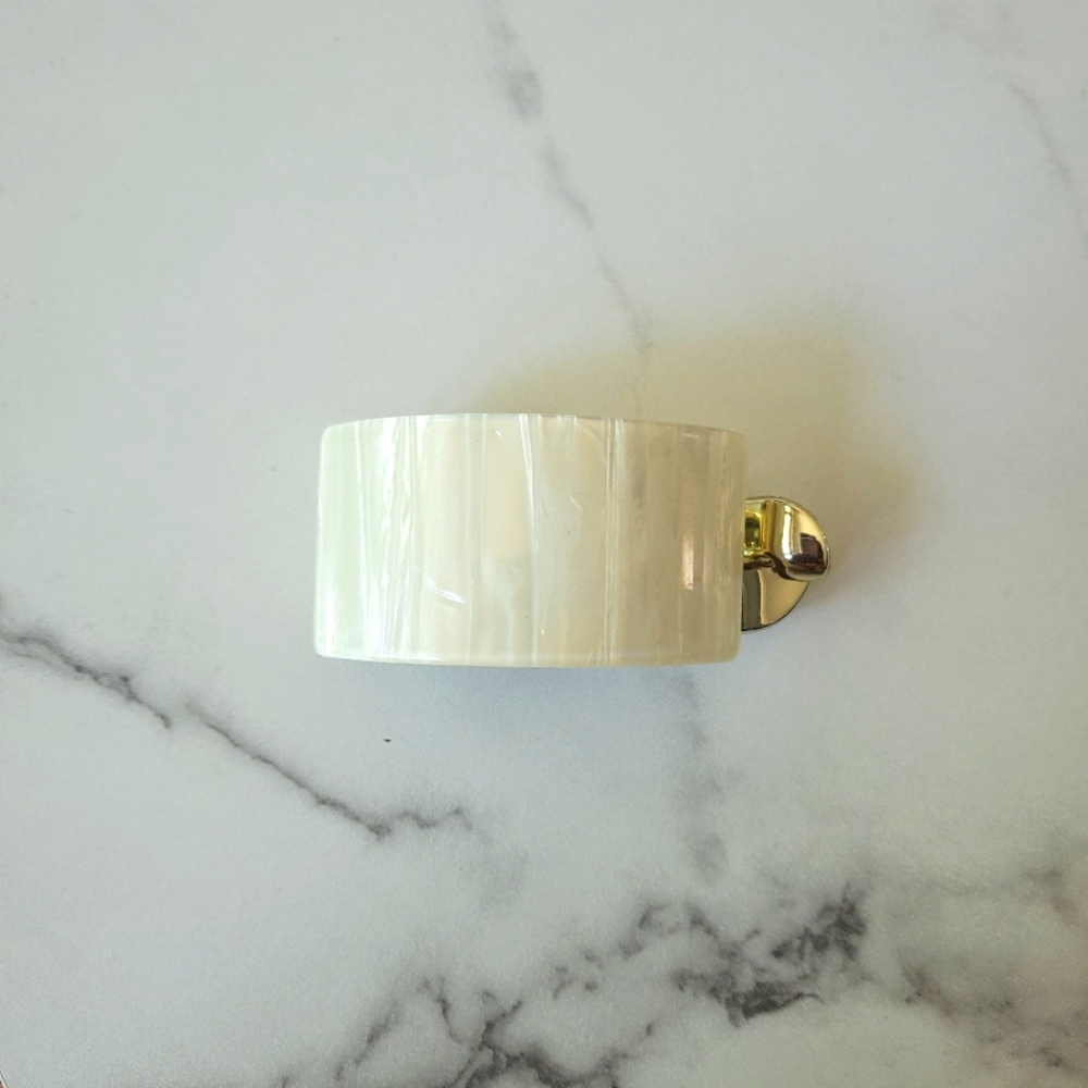 White & Gold Hair Clip